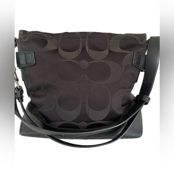COACH Black Signature Chain Hobo Crossbody - Picture 4 of 9